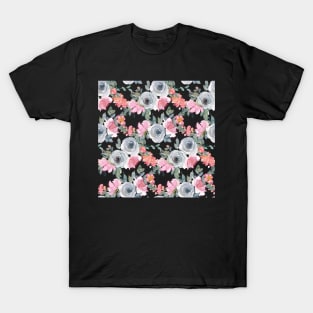 Flowers in Watercolor Art T-Shirt